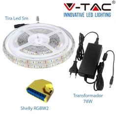 Pack Tira Led RGB 54W + Transformador + Shelly RGBW2