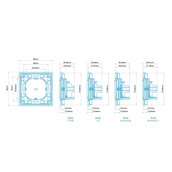 Shelly Wall Switch 1 - Blanco