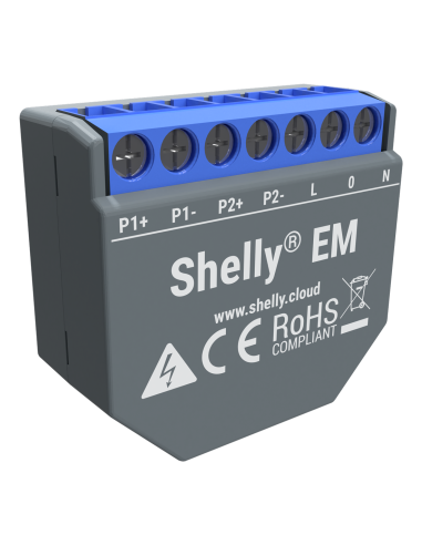 Shelly EM - Medidor de consumo y control de contactor WIFI