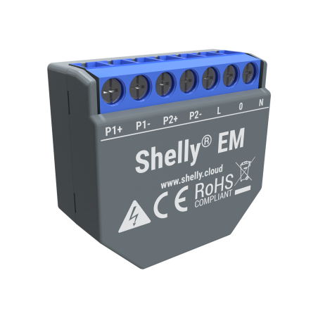 Shelly EM - Medidor de consumo y control de contactor WIFI